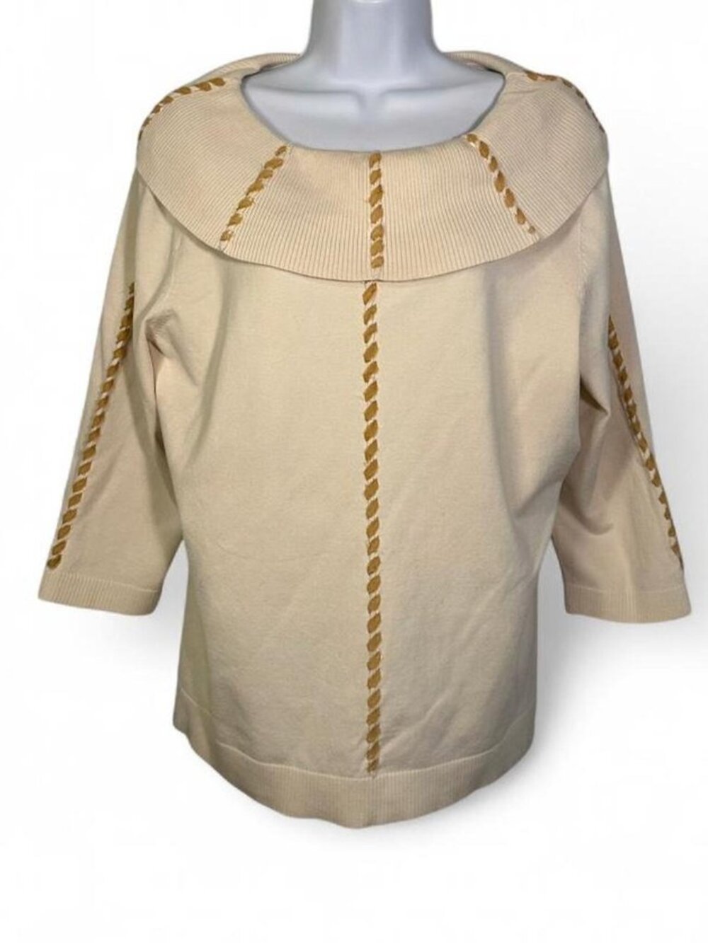 Nygard Collection Silk Blend Cowl Neck Knit Top